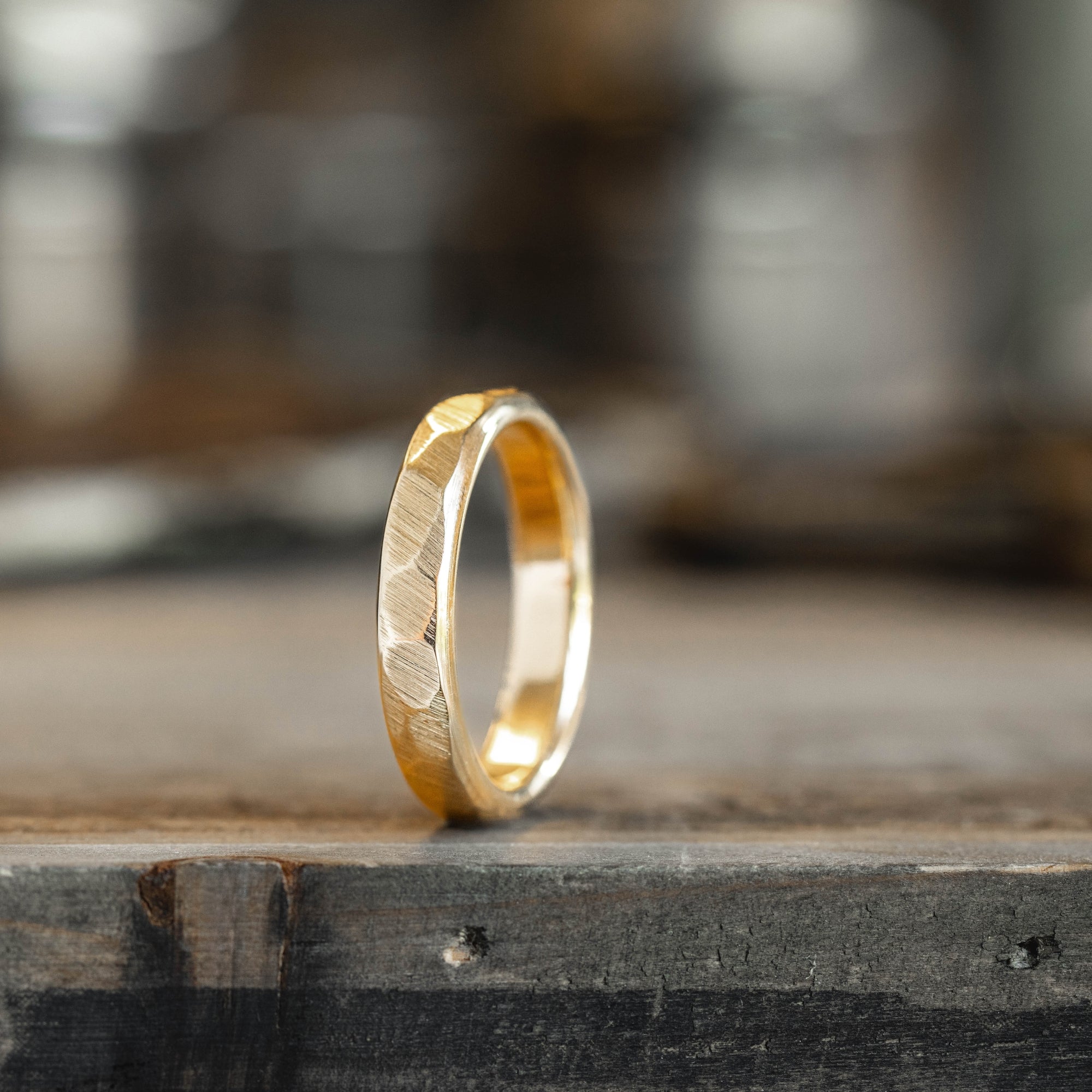 The Thin Red Line | Men's Titanium Wedding Band with Whiskey Barrel & –  Rustic and Main