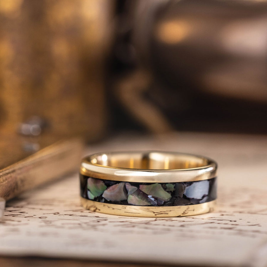 ::Shown in 8mm Wide | 10K Yellow Gold 