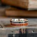 mens-gold-wedding-band-dinosaur-bone-weathered-whiskey-barrel-wood-the-historian-rustic-and-main