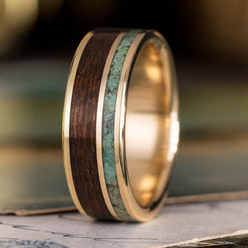 ::Shown in 10k yellow gold | 8mm wide
