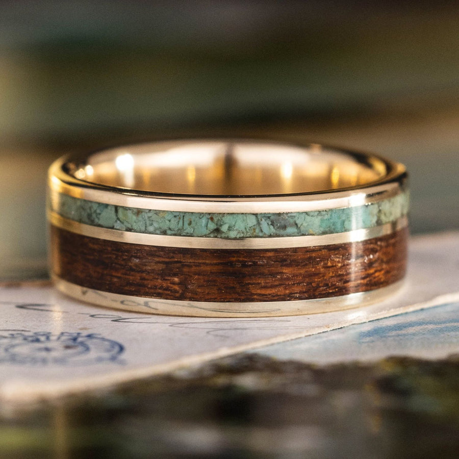 ::Shown in 10k yellow gold | 8mm wide