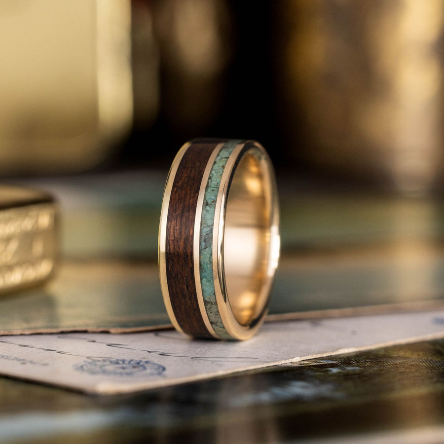 ::Shown in 10k yellow gold | 8mm wide