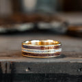 ::Shown in 8mm Wide | Yellow Gold. Actual product is 7mm Wide
