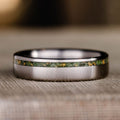 mens-high-polished-titanium-wedding-band-green-imperial-diopside-gold-flakes-rustic-and-main