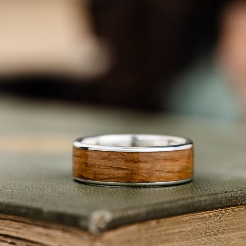 mens-natural-whiskey-wood-silver-wedding-band-the-angel-share-rustic-and-main