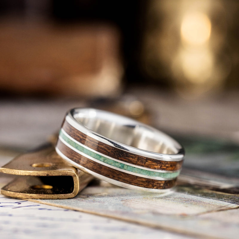 mens-silver-wedding-band-green-sonoran-turquoise-historic-battleship-teak-the-admiral-rustic-and-main