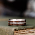 The Stag | Men's Elk Antler and Walnut Wood Titanium Wedding Band