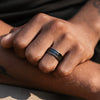 mens-titanium-wedding-band-black-meteorite-whiskey-barrel-wood-rustic-and-main_2_4