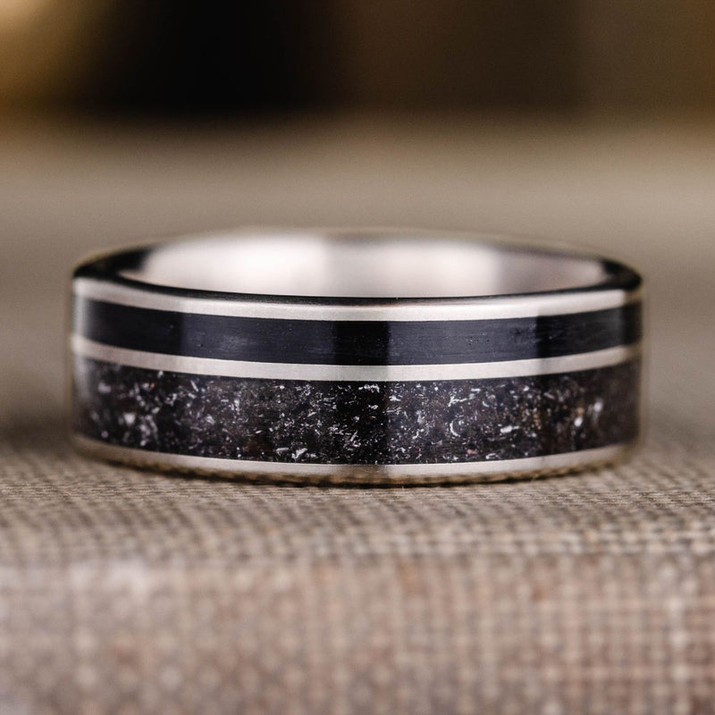 mens-titanium-wedding-band-black-meteorite-whiskey-barrel-wood-rustic-and-main