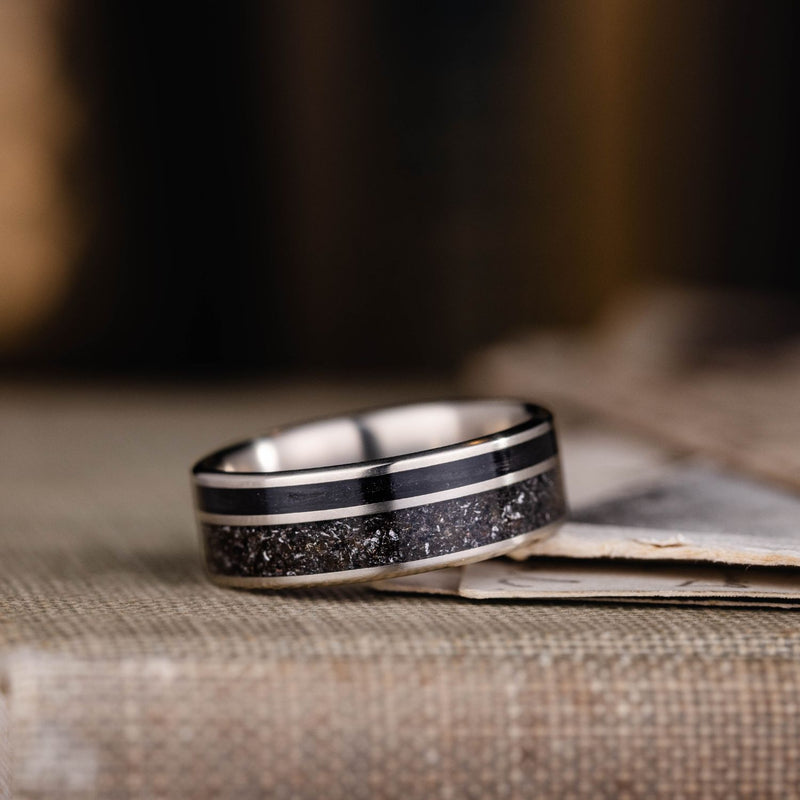 Mens Titanium Wedding Bevelled Titanium Wedding Ring AS KAVALRI Mens Titanium Wedding Bevelled Titanium Wedding Ring AS KAVALRI