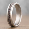     mens-titanium-wedding-band-elk-antler-inlay-marksman-rustic-and-main