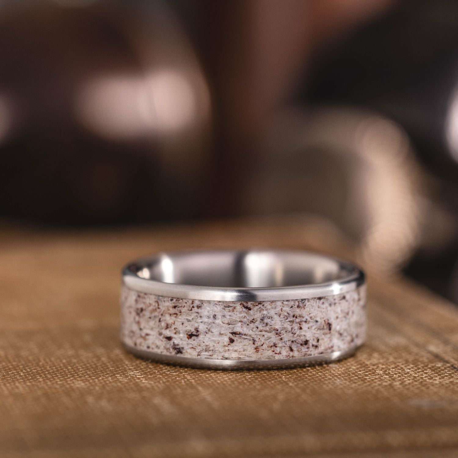 Men's Titanium Band - Size 10.5 | 8mm Elk Antler – Rustic and Main