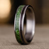 mens-titanium-wedding-band-green-imperial-diopside-rosewood-inlays-rustic-and-main