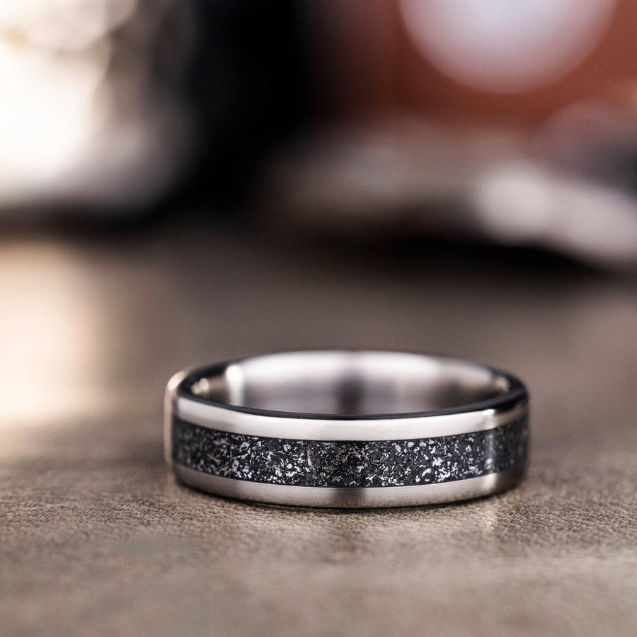 in-stock-the-voyager-mens-meteorite-and-titanium-wedding-band-size-10-5-6mm-wide