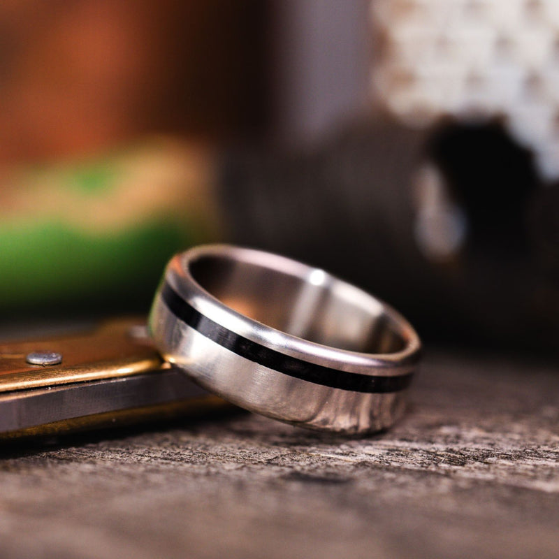 mens-titanium-wedding-band-offset-weathered-whiskey-barrel-wood-inlay-the-reserve-rustic-and-main