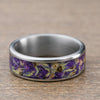 mens-titanium-wedding-band-purple-lavender-inlay-impressionist-rustic-and-main