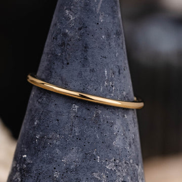 The Meridian | 1mm Women's Yellow Gold Stacking Ring