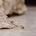 The Meridian | 1mm Women's Yellow Gold Stacking Ring