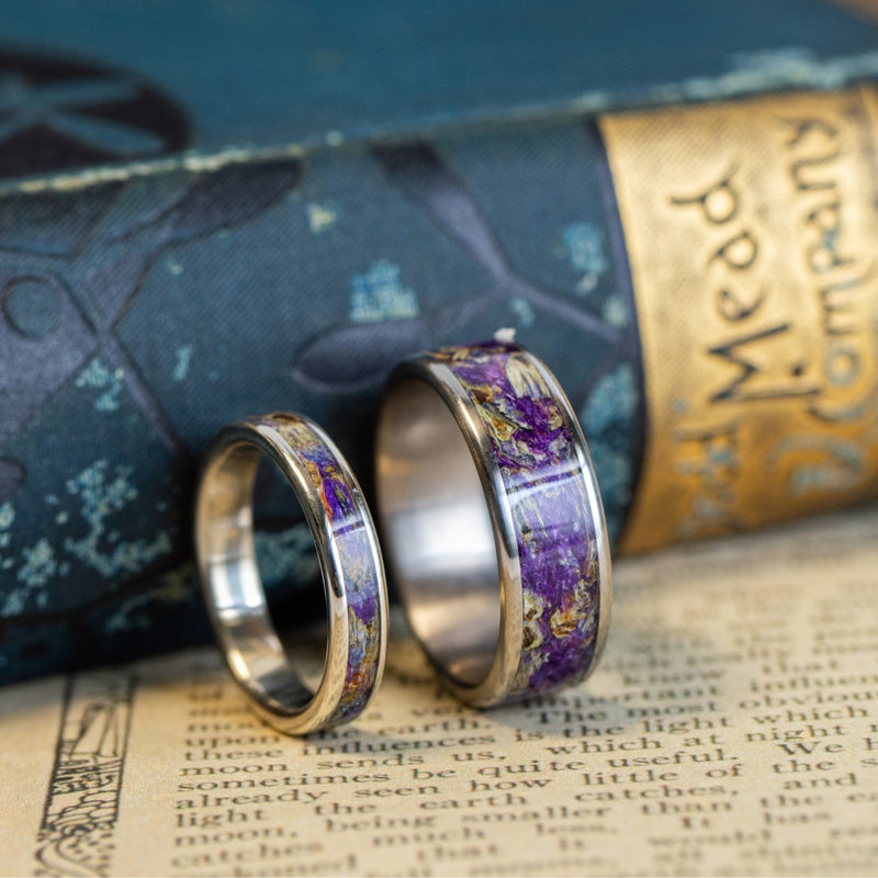 Purple on sale wedding band