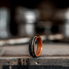 old-fashioned-wooden-ring-black-whiskey-barrel-wedding-band-offset-14k-yellow-gold-inlay-rustic-and-main