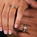 The Olivia, Ivy, & Marksman - His and Hers Bridal Set with Engagement Ring