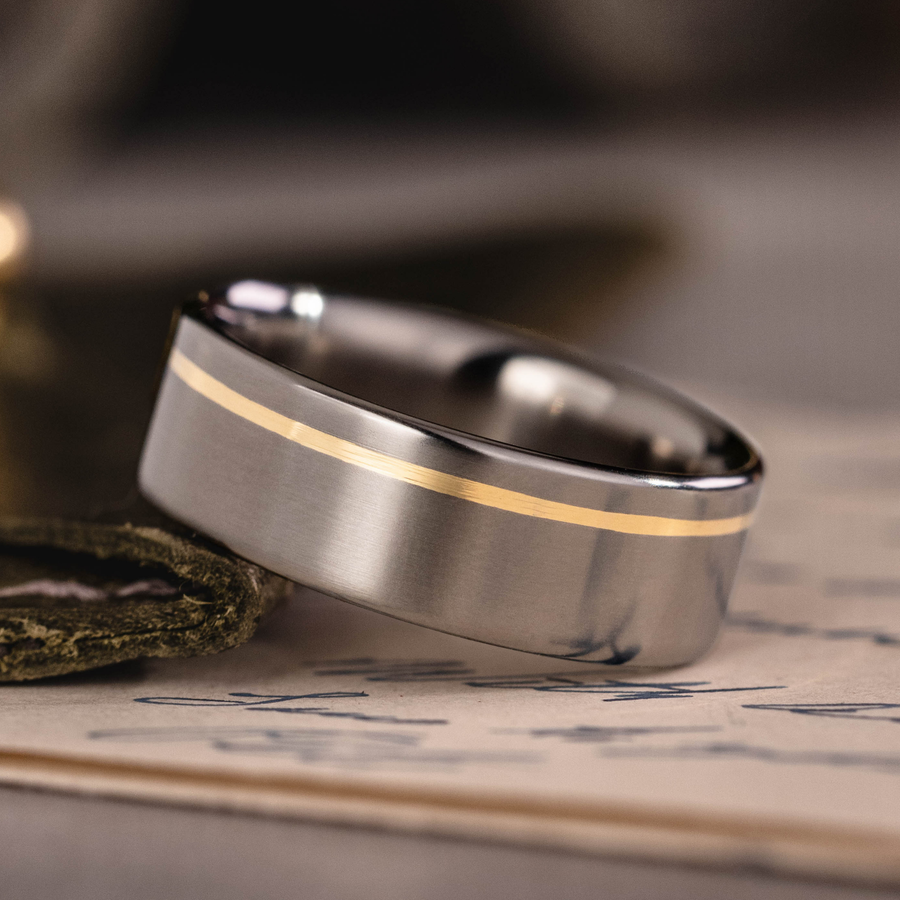 ::Shown in 8mm | Yellow Gold Inlay
