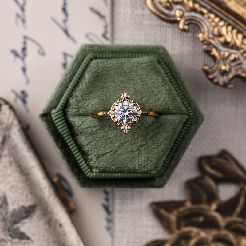 ornate-vintage-inspired-round-brilliant-cut-dimaond-engagement-ring-the-mariglen-rustic-and-main