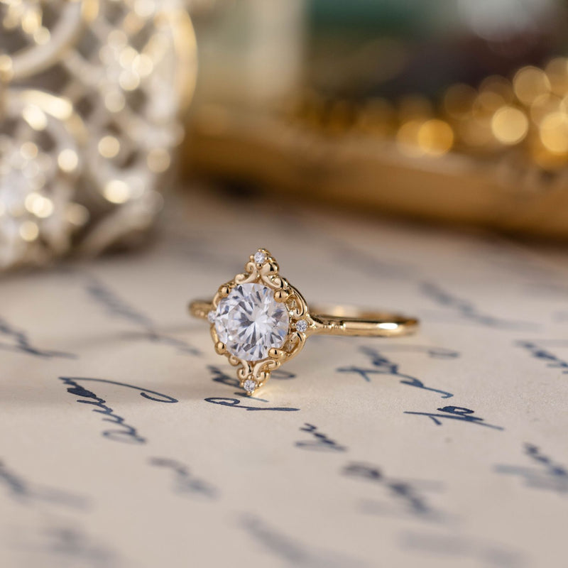 ornate-vintage-inspired-round-brilliant-cut-dimaond-engagement-ring-the-mariglen-rustic-and-main