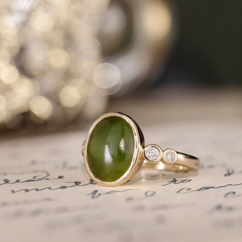oval-green-nephrite-jade-ring-diamond-accents-bezel-setting-the-delfi-rustic-and-main
