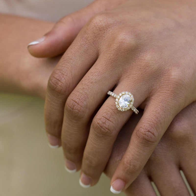 oval-halo-diamond-engagement-ring-pave-diamond-setting-rustic-and-main