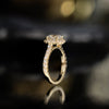 The Juliette - Oval Halo Diamond Engagement Ring with Pavé Diamond Setting