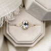 The Juliette - Oval Halo Diamond Engagement Ring with Pavé Diamond Setting