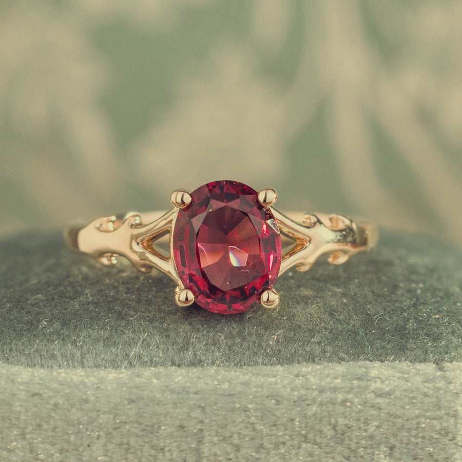 oval-rhodalite-garnet-nature-inspired-split-shank-engagement-ring-the-dakota-rustic-and-main
