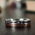 percival-titanium-wedding-band-antique-barn-walnut-wood-sea-lavender