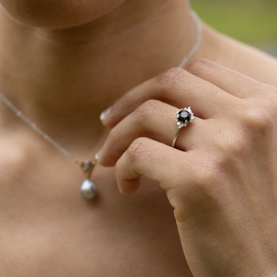Black Diamond Engagement Ring by Rustic and Main