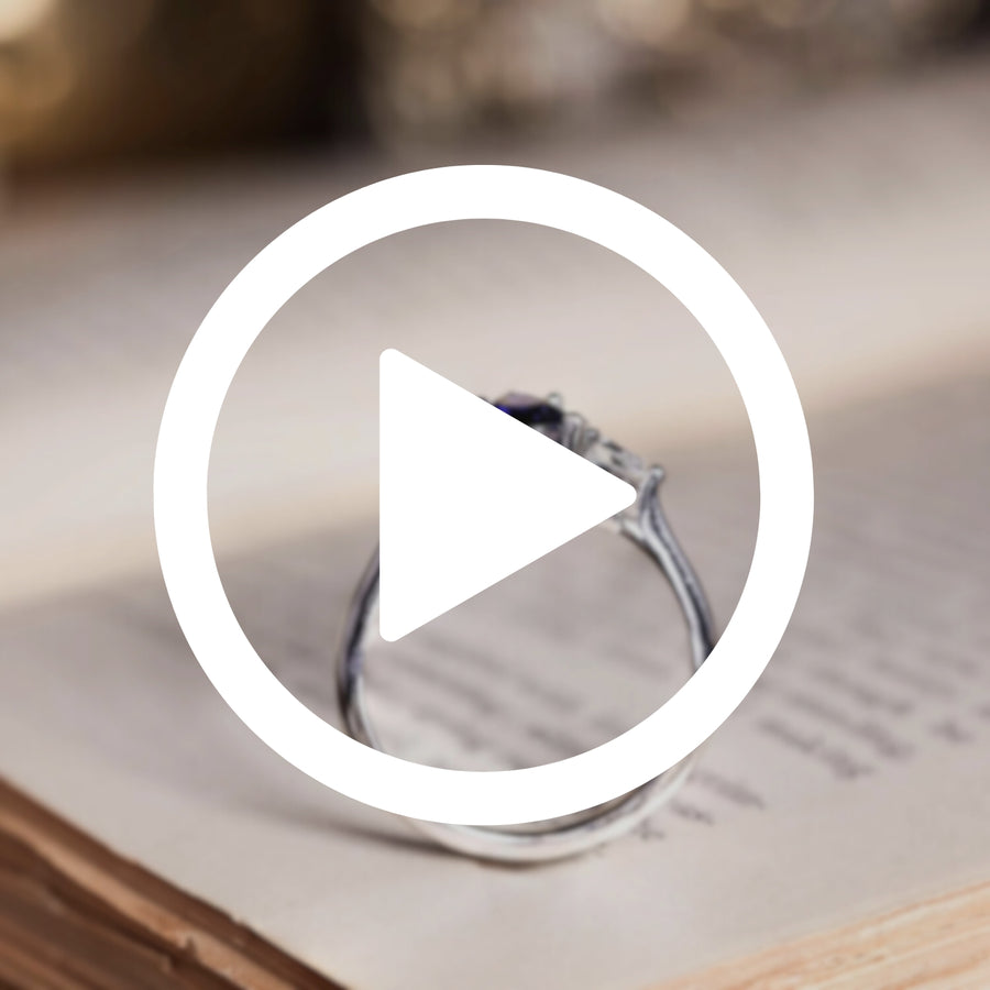 Diana Blue Sapphire Engagement Ring by Rustic and Main