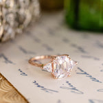 Emerald-cut-diamond-three-stone-engagement-ring-trillion-diamond-accent-stones-the-ingrid-rustic-and-main