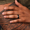 The Speakeasy Men's Titanium Wedding Band Ring Rustic and Main