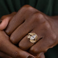 Custom Floral Diamond Engagement Ring by Rustic and Main
