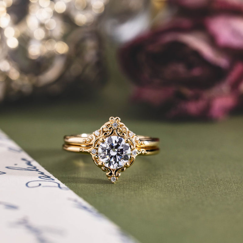 ornate-vintage-inspired-round-brilliant-cut-dimaond-engagement-ring-the-mariglen-rustic-and-main