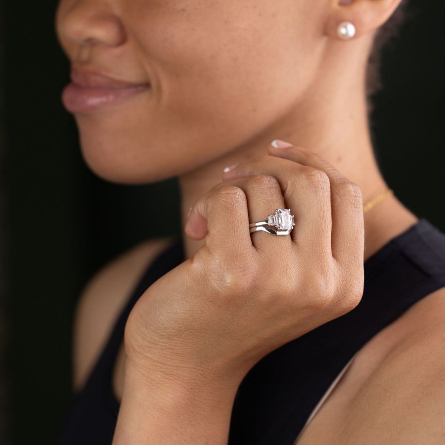 sleek-solid-gold-contour-band-for-emerald-cut-engagement-ring-rustic-and-main