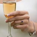 Natural Emerald Cut Blue Sapphire Engagement Ring by Rustic and Main