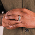 the-mercury-mens-faceted-titanium-ring-turquoise-inlay