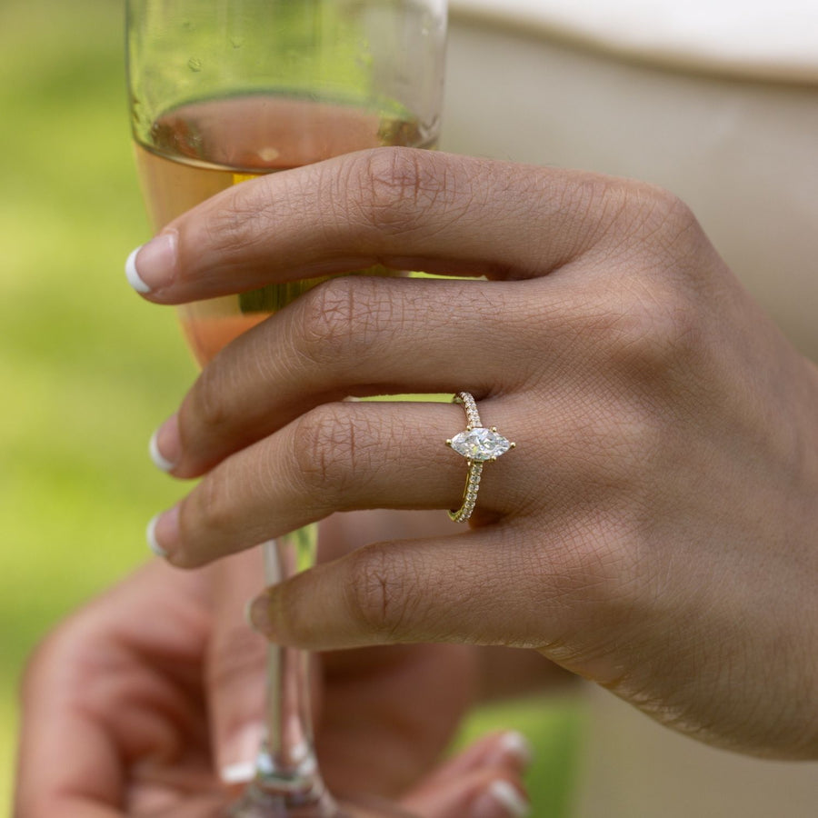 Marquise Diamond Engagement Ring by Rustic and Main