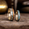 The Reeves & Phoenix - Gold and Turquoise Wedding Ring Set