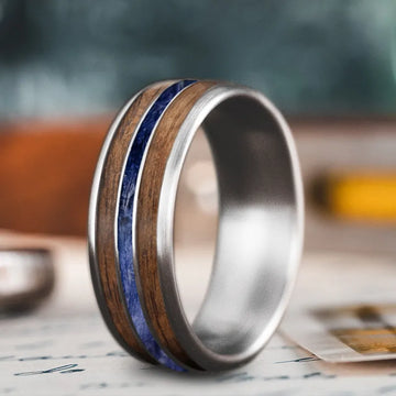 Custom Design - 3-Inlay Narrow Center Ring zxUv69hDSDPTrdVW5Hj_FAuF