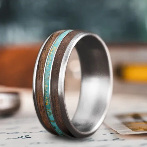 Custom Design - 3-Inlay Narrow Center Ring K8GgKRlCiKZQz6P5bYGwplMs
