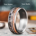 Custom Design - 3-Inlay Narrow Center Ring QfW-lJtxhP4CIYjShZiqDmr3