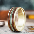 Custom Design - 3-Inlay Narrow Center Ring B7q5YEP8pFA5lviXFoC7E5U5
