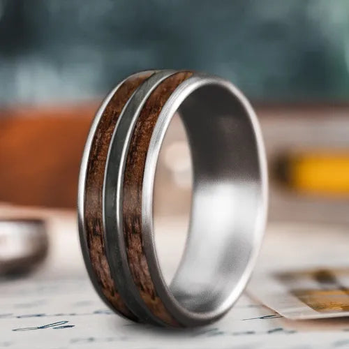 Custom Design - 3-Inlay Narrow Center Ring Txqgc21pJVmf2qJXIaU4Leet